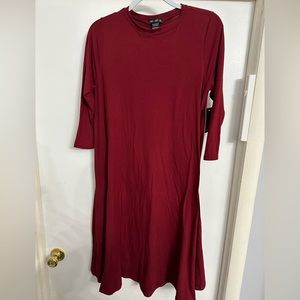 CHI CHI NYC Red Flared Midi Dress